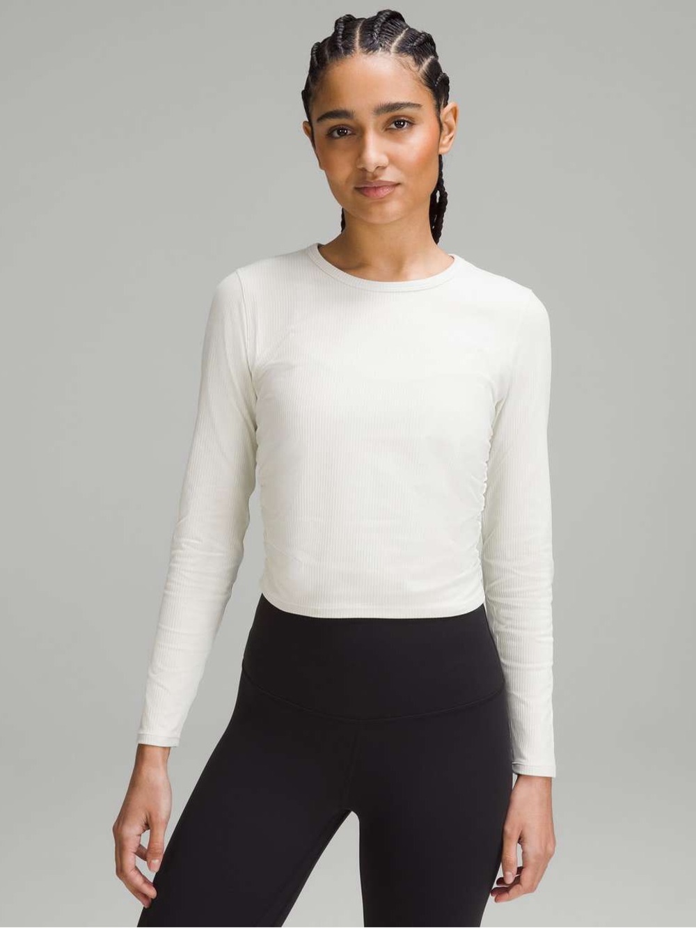 lululemon athletica Women's Long-Sleeve Ribbed Crew in White